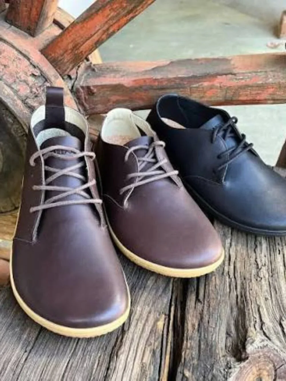 Vivo barefoot RA IV Brown Leather Tie Shoes  - EU 45 /US 11.5